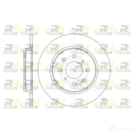 Тормозной диск ROADHOUSE 1461062 DSX6 146100 V4WH67M 61461.00