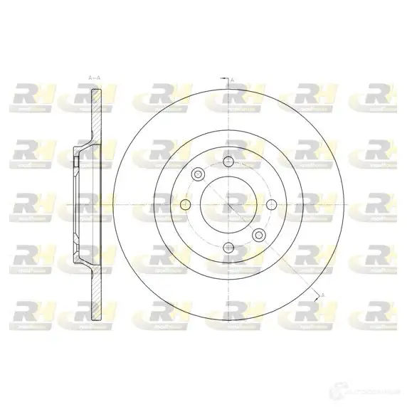 Тормозной диск ROADHOUSE 1461057 61457.00 BQC9CC4 DSX61457 00