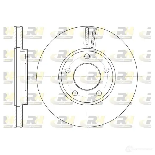 Тормозной диск ROADHOUSE 6419.10 W5ORV DS X641910 1461494 изображение 0