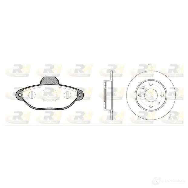 Комплект тормозных колодок и дисков ROADHOUSE RSX84 1401 8414.01 1462400 FCDX57 изображение 0