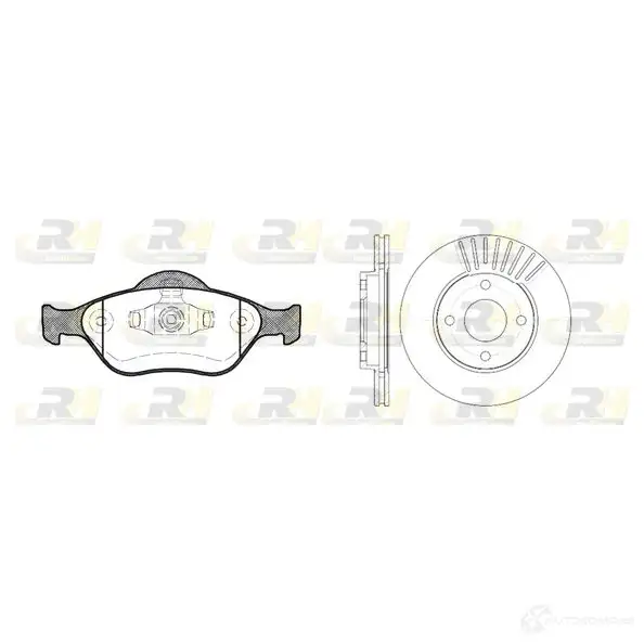 Комплект тормозных колодок и дисков ROADHOUSE RSX 876600 BM33EG 8766.00 1462478 изображение 0