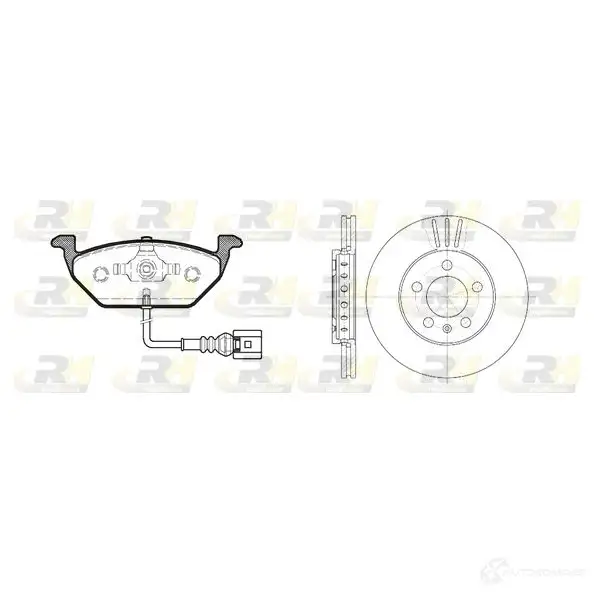 Комплект тормозных колодок и дисков ROADHOUSE 8633.09 KR71ER 1462449 RSX86 3309 изображение 0