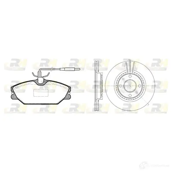 Комплект тормозных колодок и дисков ROADHOUSE RSX82080 0 8208.00 1462325 8B3QAYQ