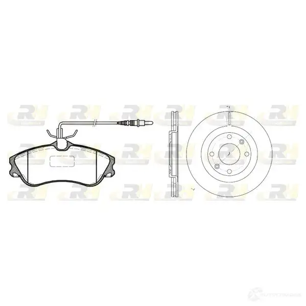 Комплект тормозных колодок и дисков ROADHOUSE 1462451 8634.00 XPCPN7N RSX8634 00