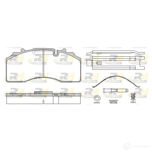 Тормозные колодки дисковые, комплект ROADHOUSE 29227 JSX 21415.80 1462614 2 1415.80