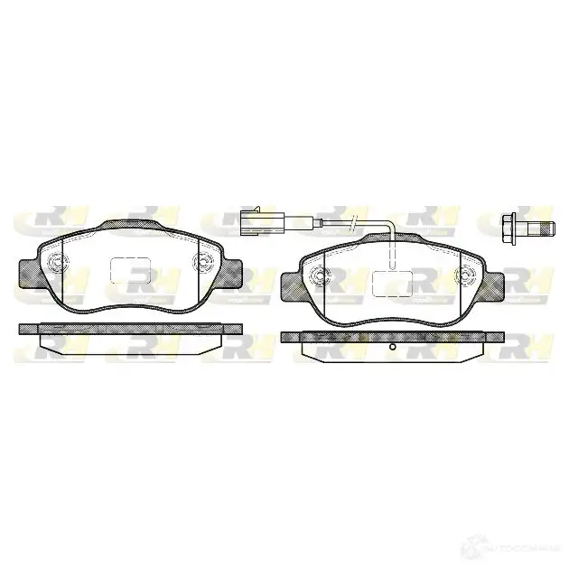 Тормозные колодки дисковые, комплект ROADHOUSE D1616- 8829 21100.11 PSX2110011 1457640