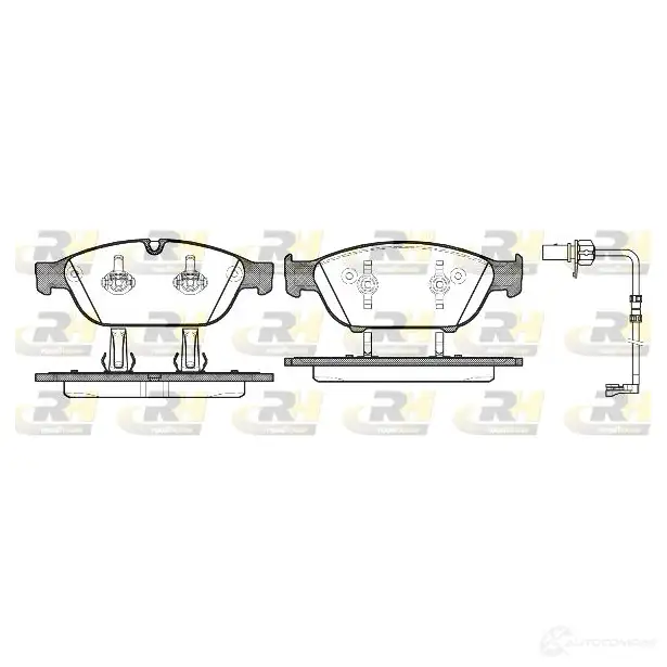 Тормозные колодки дисковые, комплект ROADHOUSE O1SWFU PS X2144112 21441.12 1458076