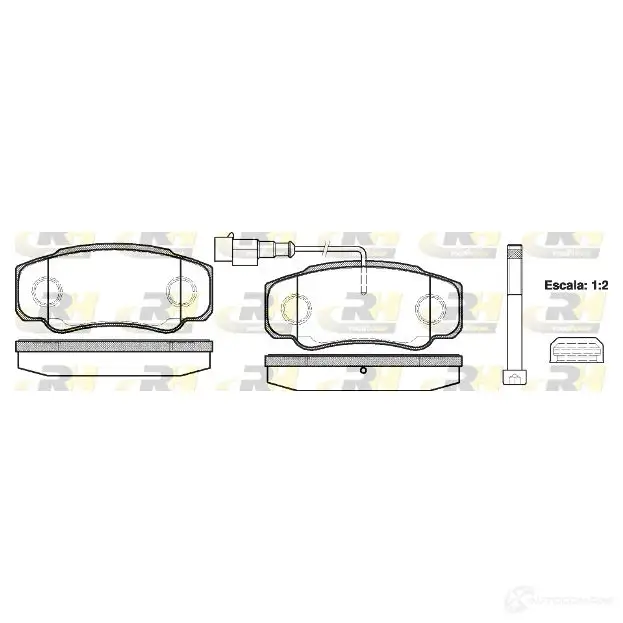 Тормозные колодки дисковые, комплект ROADHOUSE D1582- 8794 PSX296102 2961.02 1459546
