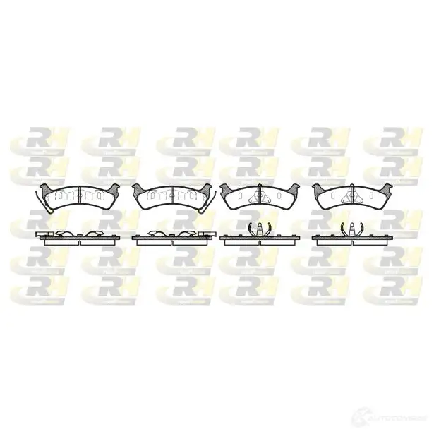 Тормозные колодки дисковые, комплект ROADHOUSE D664- 7543 PSX261700 1459146 2617.00