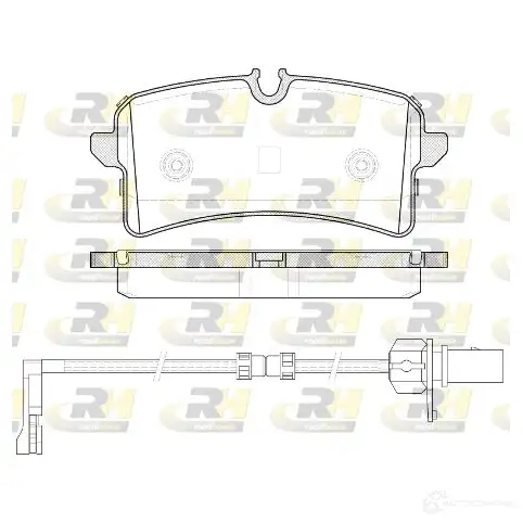 Тормозные колодки дисковые, комплект ROADHOUSE 1458153 25 642 D1780-9009 21505.12