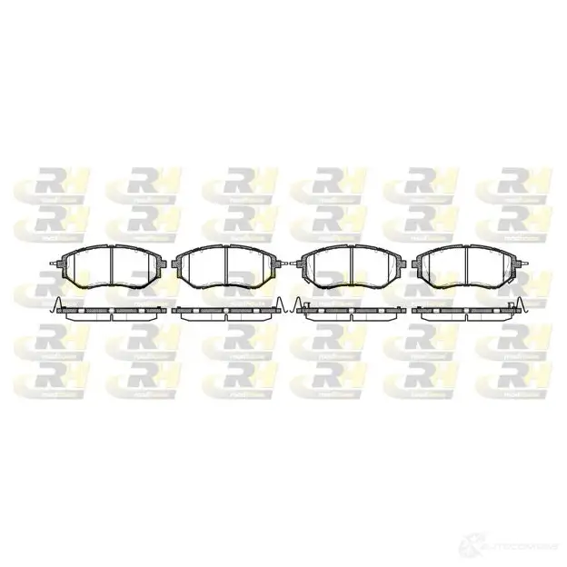Тормозные колодки дисковые, комплект ROADHOUSE D1078-7983 24 222 1457682 21137.02