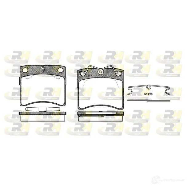 Тормозные колодки дисковые, комплект ROADHOUSE D703-7577 2385.10 1458795 21 634