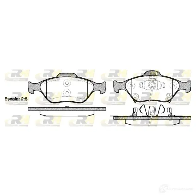 Тормозные колодки дисковые, комплект ROADHOUSE PSX27 6612 2766.12 HHUPUS 1459347 изображение 0