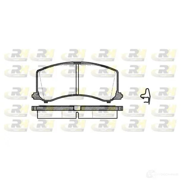 Тормозные колодки дисковые, комплект ROADHOUSE 2 3400 1459112 D677-7557 2595.02