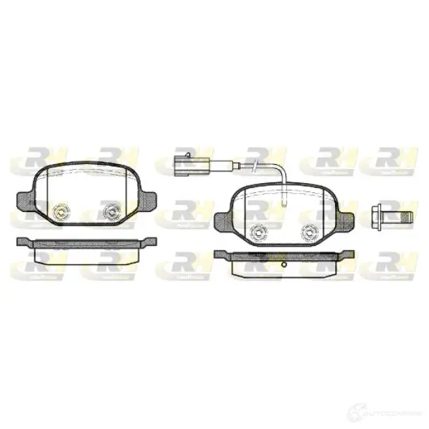 Тормозные колодки дисковые, комплект ROADHOUSE 1459296 T3NR11U 2727.02 PSX272 702