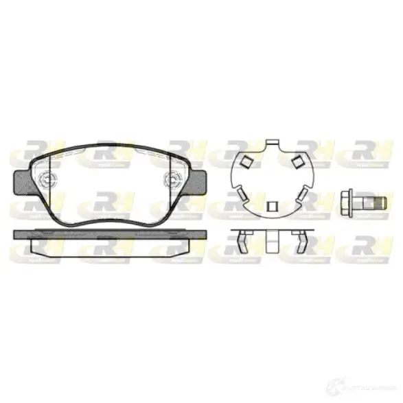 Тормозные колодки дисковые, комплект ROADHOUSE B218R87 1459457 PSX28583 0 2858.30