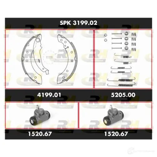 Тормозные колодки и цилиндры ROADHOUSE SS X319902 1463020 SPK 3199.02 4MIZ5 изображение 4