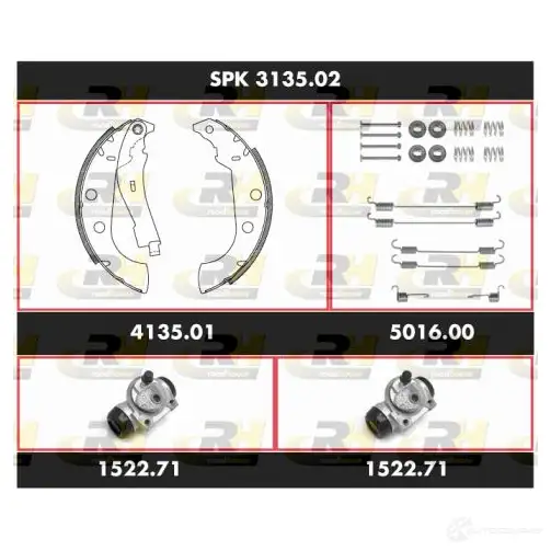 Тормозные колодки и цилиндры ROADHOUSE SSX31 3502 SPK 3135.02 29MY0 1462972 изображение 0