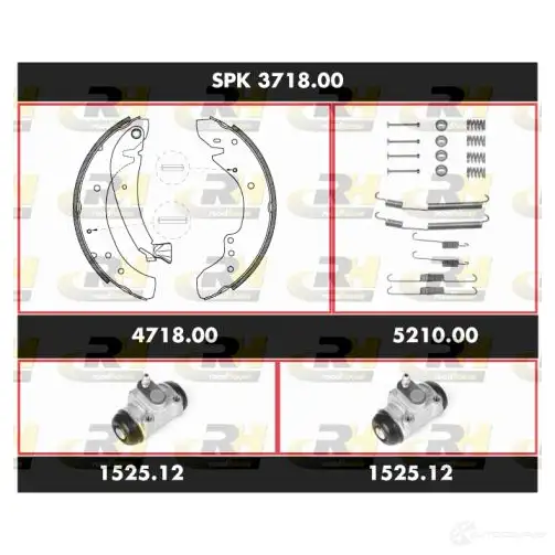Тормозные колодки и цилиндры ROADHOUSE SSX 371800 Q0HCHPS 1463080 SPK 3718.00 изображение 0