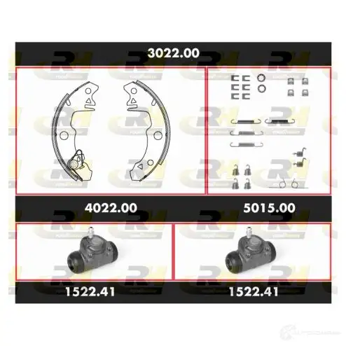 Тормозные колодки и цилиндры ROADHOUSE 1462885 SPK 3022.00 S SX302200 H5BONKL изображение 0