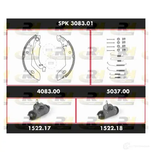Тормозные колодки и цилиндры ROADHOUSE YQV96 SPK 3083.01 1462933 S SX308301 изображение 0