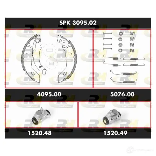Тормозные колодки и цилиндры ROADHOUSE 1462951 SSX30 9502 DHEW7 SPK 3095.02 изображение 6