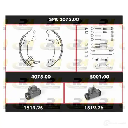 Тормозные колодки и цилиндры ROADHOUSE SSX 307500 SPK 3075.00 1462921 CPTFS изображение 0