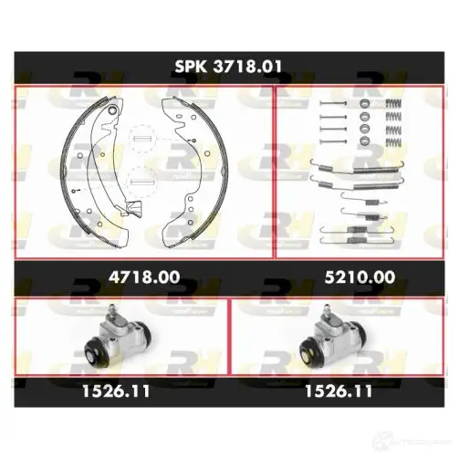 Тормозные колодки и цилиндры ROADHOUSE 1463081 SSX371 801 SPK 3718.01 OG4DA