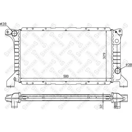 Радиатор охлаждения двигателя STELLOX V A1UX9L 4057276075511 10-25252-SX 3598674