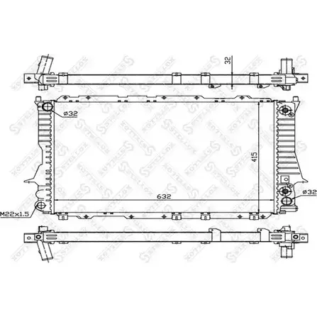 Радиатор охлаждения двигателя STELLOX GGA4NZ 3598929 10-25518-SX U2 R9Q