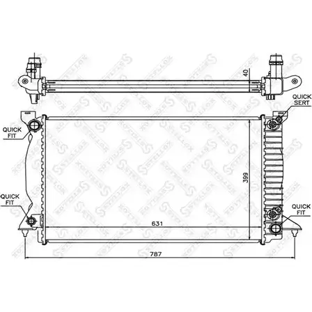 Радиатор охлаждения двигателя STELLOX 4EBPWE 10-25519-SX B CL6GO 3598930