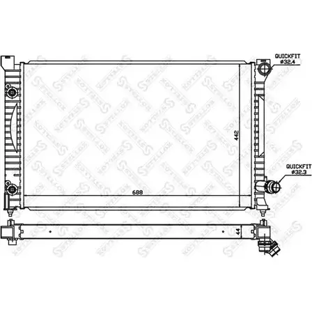 Радиатор охлаждения двигателя STELLOX 9JPD5HO 3598938 10-25527-SX U2 5CC