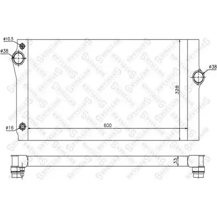Радиатор охлаждения двигателя STELLOX P8O56 3598987 KY3PX EM 10-25576-SX