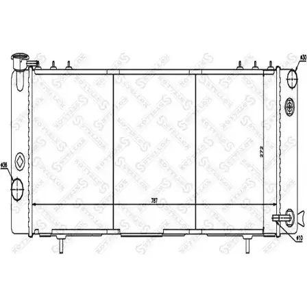 Радиатор охлаждения двигателя STELLOX VTQU I9 3599030 10-25620-SX 5N92F