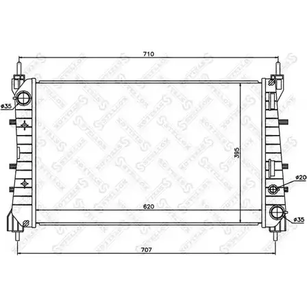 Радиатор охлаждения двигателя STELLOX Z4T SYYF 3599112 10-25703-SX KOFTO1
