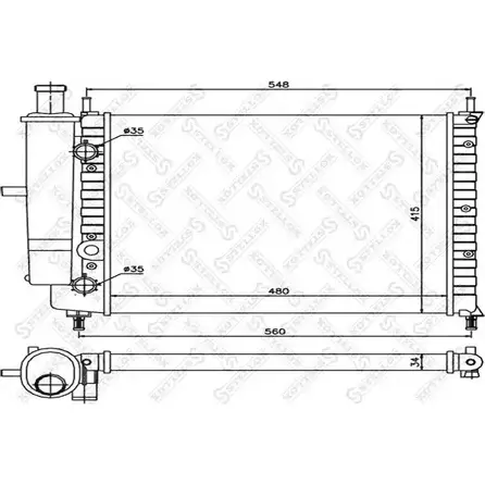 Радиатор охлаждения двигателя STELLOX F5WC4RB 10-25728-SX 3599136 KP XQZHQ