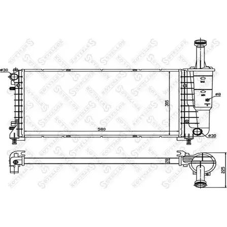 Радиатор охлаждения двигателя STELLOX UO3 7R 10-25766-SX LILFJI 3599174