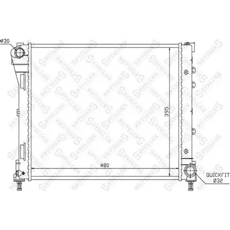 Радиатор охлаждения двигателя STELLOX 3599181 VK4BOG E65JG3 5 10-25773-SX изображение 0