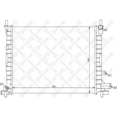 Радиатор охлаждения двигателя STELLOX JQ34KW 10-25800-SX 3599208 B2LS6 K