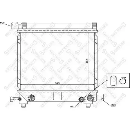 Радиатор охлаждения двигателя STELLOX RDMO4X ZY E7H 10-25892-SX 3599300 изображение 0