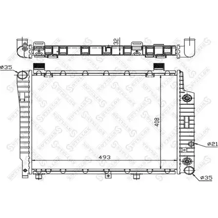 Радиатор охлаждения двигателя STELLOX W91RI0 3599329 B W7U4 10-25921-SX изображение 0