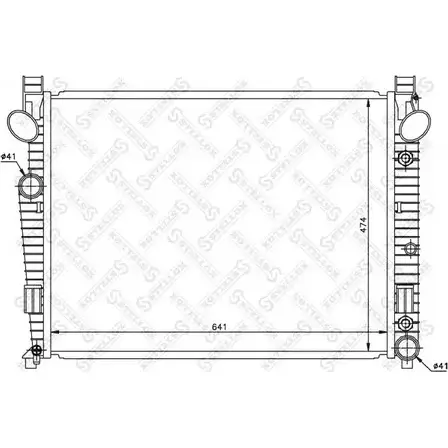 Радиатор охлаждения двигателя STELLOX 3N8RY 10-25929-SX 3599337 O6RI O65 изображение 0