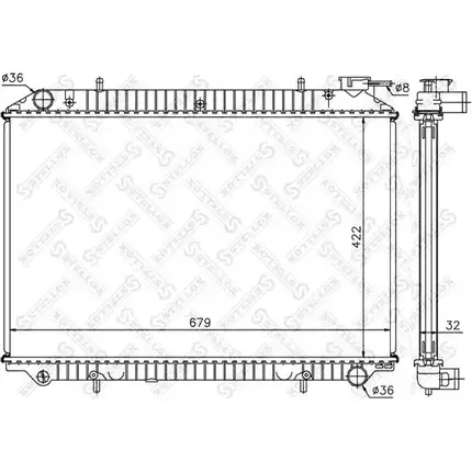Радиатор охлаждения двигателя STELLOX HBA FT 10-25991-SX 3599399 13Z5C83