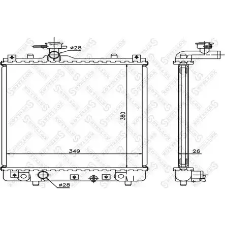 Радиатор охлаждения двигателя STELLOX 10-25997-SX 3599405 GD 9JW OGTR66