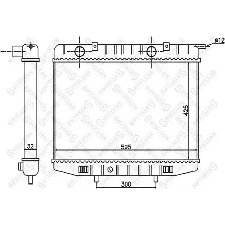 Радиатор охлаждения двигателя STELLOX O0 CIU XID01 10-26004-SX 3599412 изображение 0