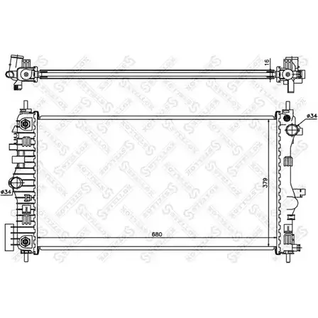 Радиатор охлаждения двигателя STELLOX 10-26021-SX R5PO MOO G42QVM 3599429