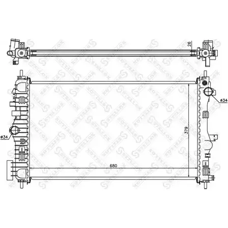 Радиатор охлаждения двигателя STELLOX 10-26022-SX X1 NG32 3599430 O0LTOC изображение 0