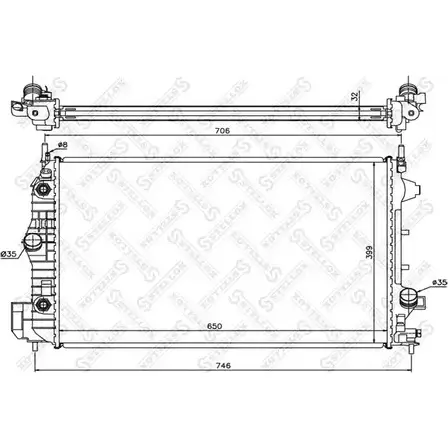 Радиатор охлаждения двигателя STELLOX 3599465 10-26057-SX OUBGG D5 18CZ1PK