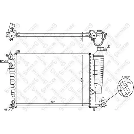 Радиатор охлаждения двигателя STELLOX 10-26095-SX A6RWXYW 4J AHC4 3599503