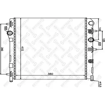 Радиатор охлаждения двигателя STELLOX 3N2QW 3TACDJ 2 3599522 10-26114-SX изображение 0